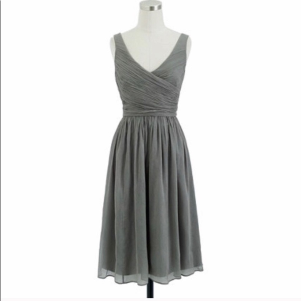 NWOT J. Crew silk chiffon dress.